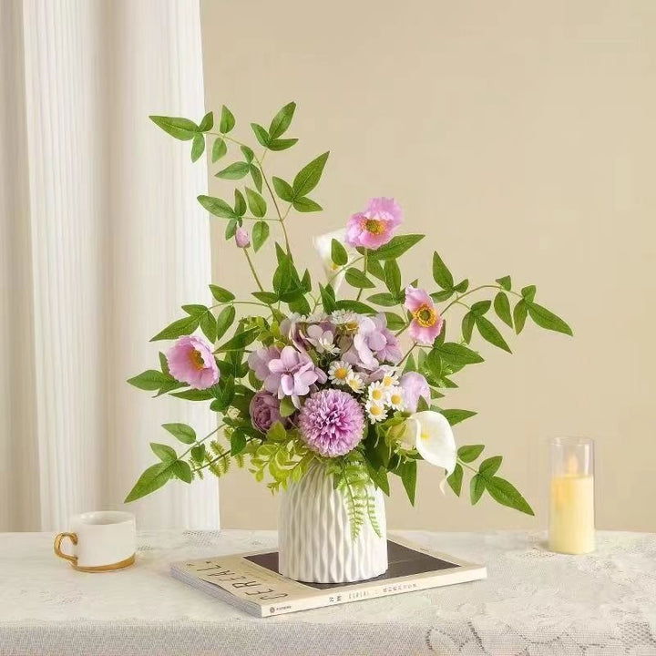 Elegant Floral Arrangement in Textured Vase