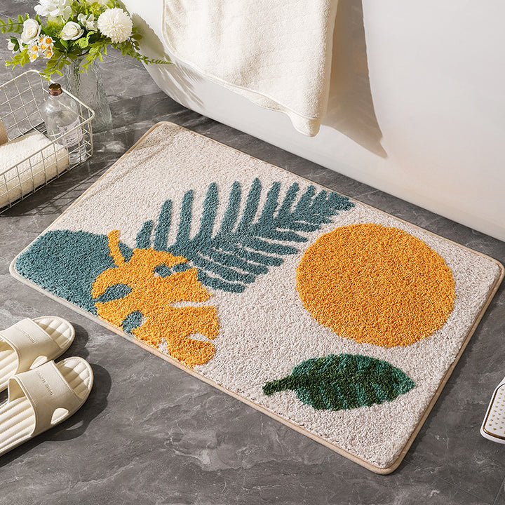 Artistic Floral Bath Mat Kalsten