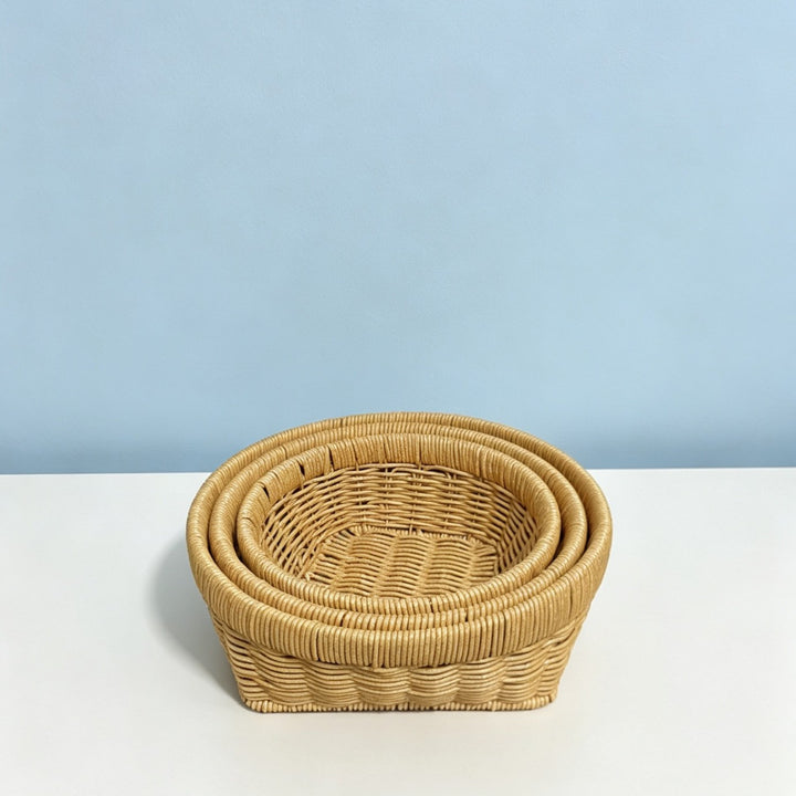 Handcrafted Oval Serving Basket Kalsten