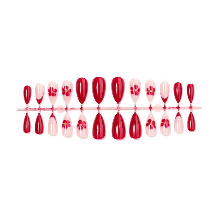 Artistic Floral Press-On Nail Set kalsten 1788495052