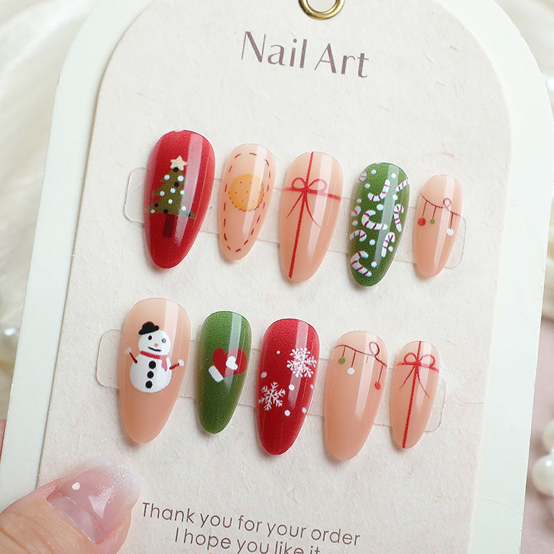 Holiday-Themed Press-On Nail Decorations