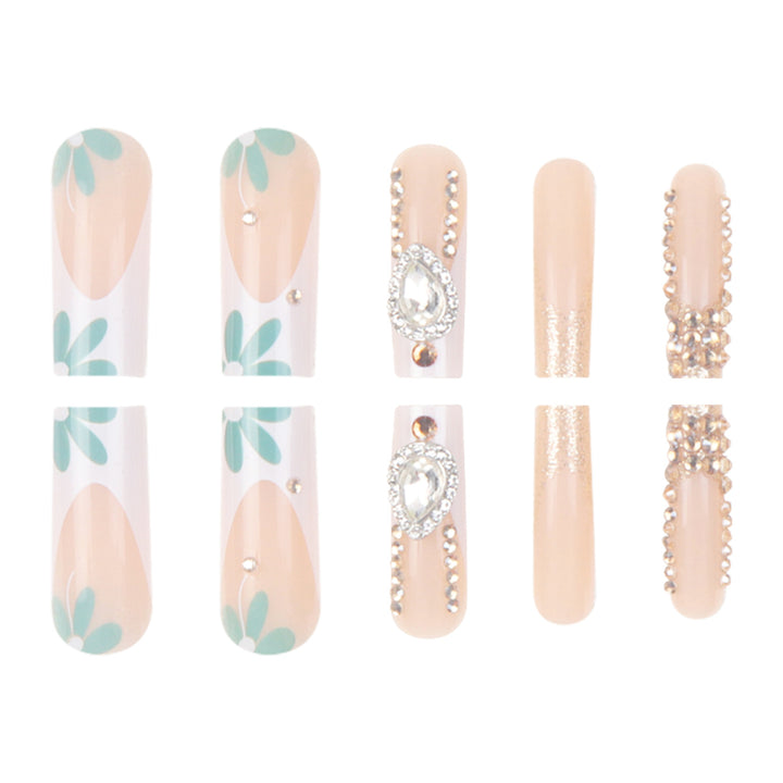 Elegant Floral Stiletto Nail Enhancements Kalsten