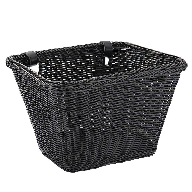 Ladies Versatile Storage Basket with Elegant Leather Handles Kalsten