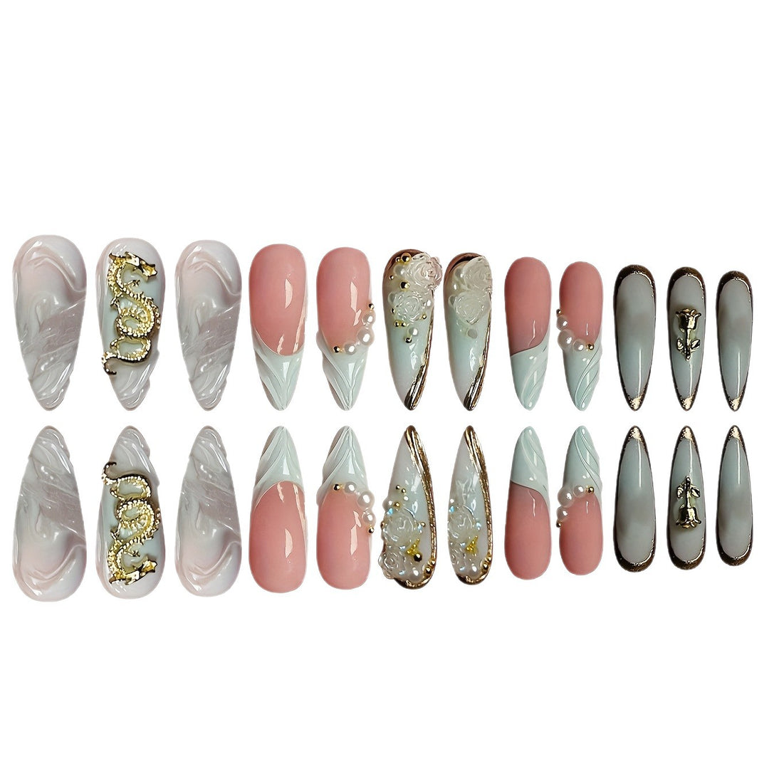Decorative Sculpted Nail Enhancements Kalsten