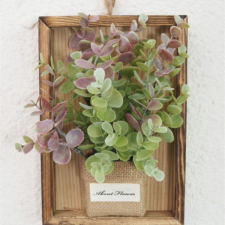 Rustic Wall-Mounted Faux Plant Arrangement