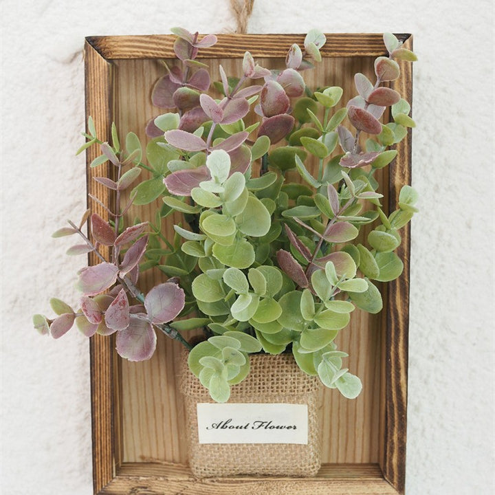Rustic Wall-Mounted Faux Plant Arrangement