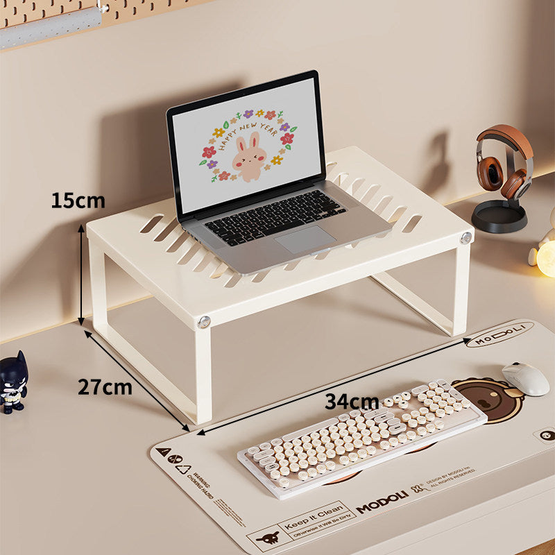 Ergonomic Ventilated Metal Laptop Riser with Under-Desk Storage