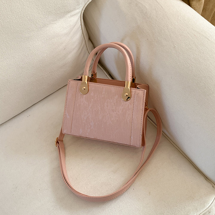Elegant Textured Handheld Shoulder Bag