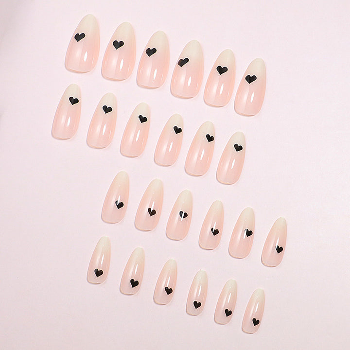 Heart-Accent Artistic Press-On Nails Kalsten