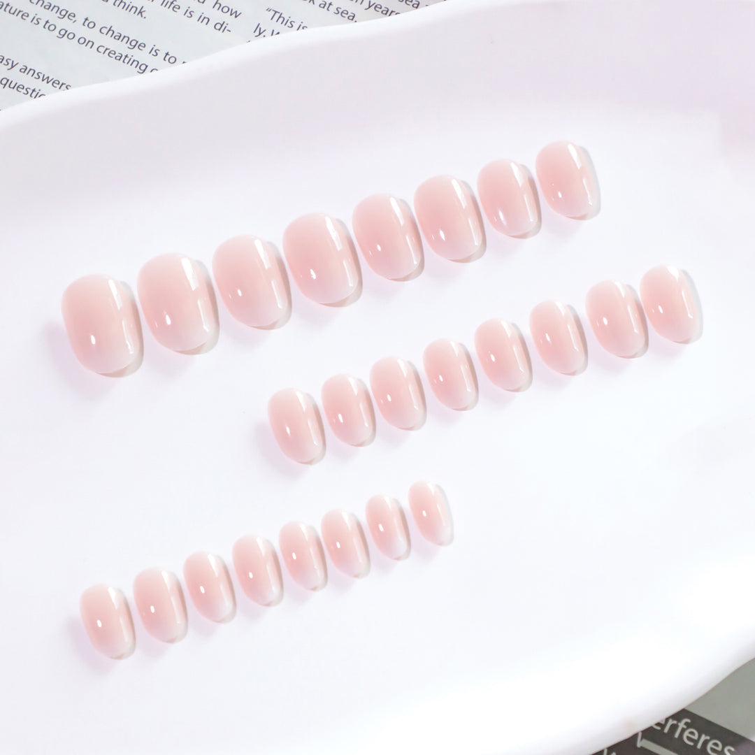 Elegant Gel Nail Extensions in Modern French Tip Design Kalsten