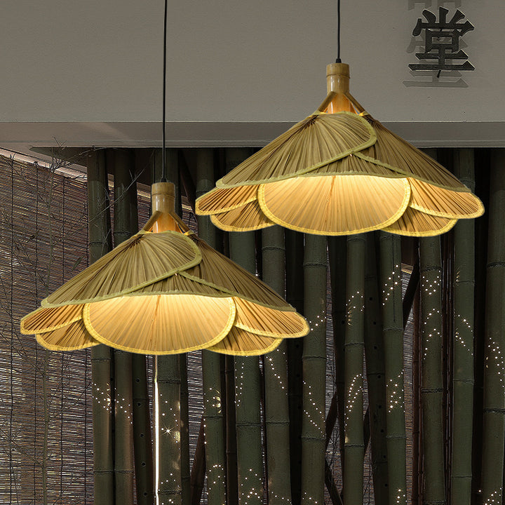 Artistic Woven Palm Pendant Light