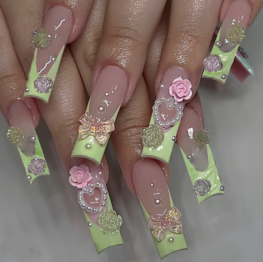 Decorative Long 3D Nail Art Extensions