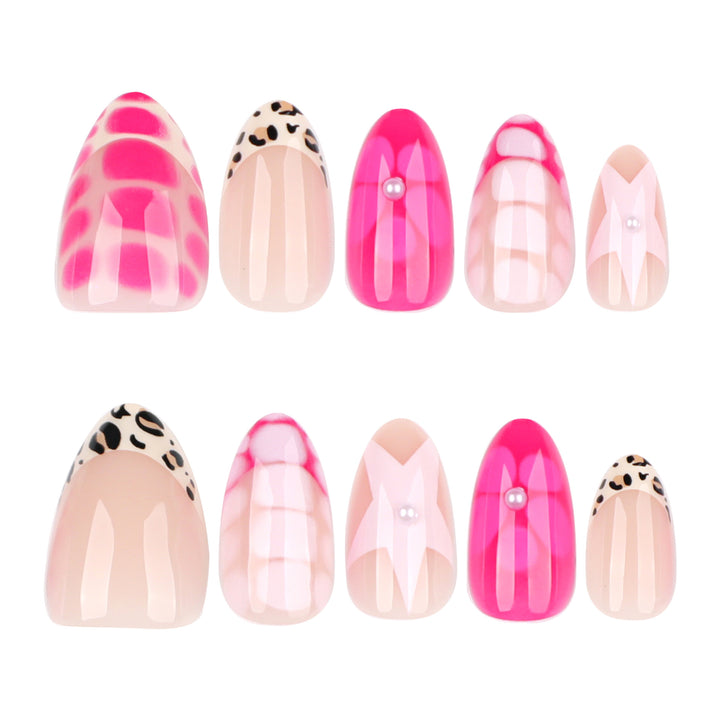 Artful nail art with colorful design and glitter accents Kalsten