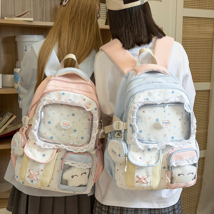 Whimsical Star-Embellished Cute Backpack Kalsten