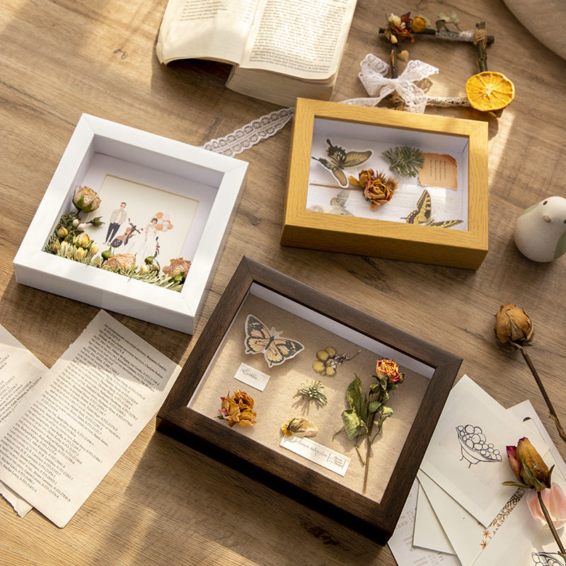 Elegant Preserved Floral Shadow Box Frame