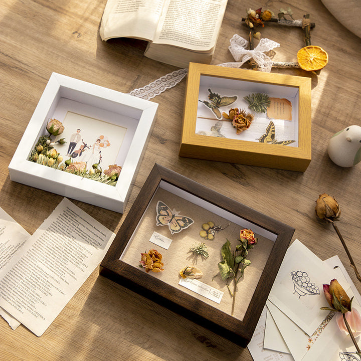 Elegant Preserved Floral Shadow Box Frame