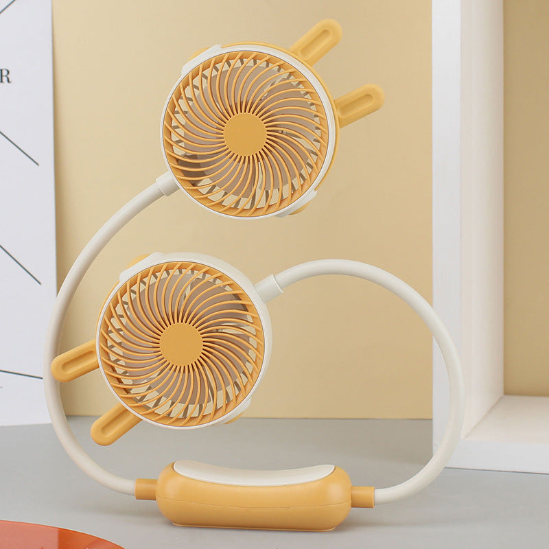 Women's Portable Mini Neck Fan with Dual Blower Kalsten