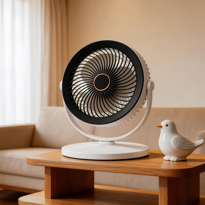 Women portable USB table fan with integrated LED lighting Kalsten