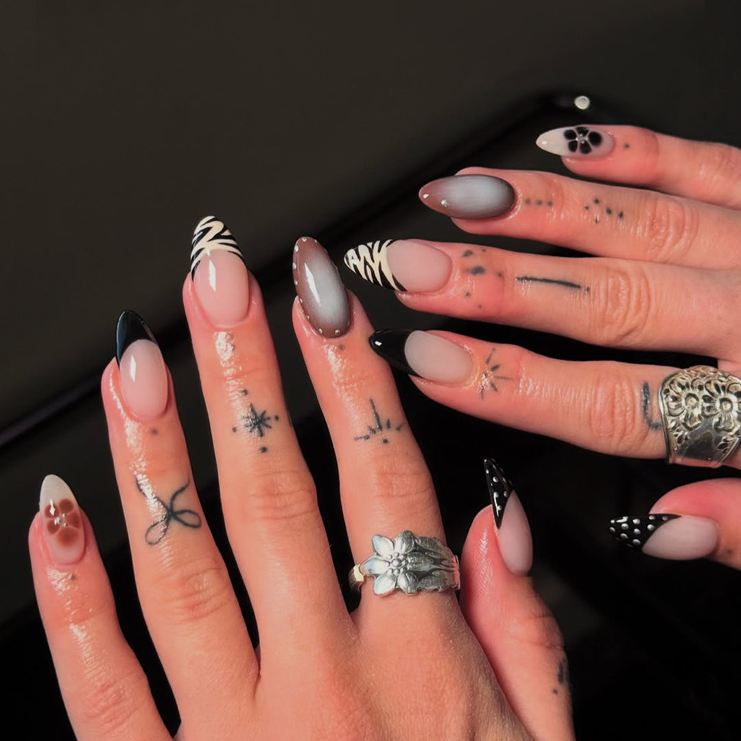 Artificial nails in modern graphic design Kalsten
