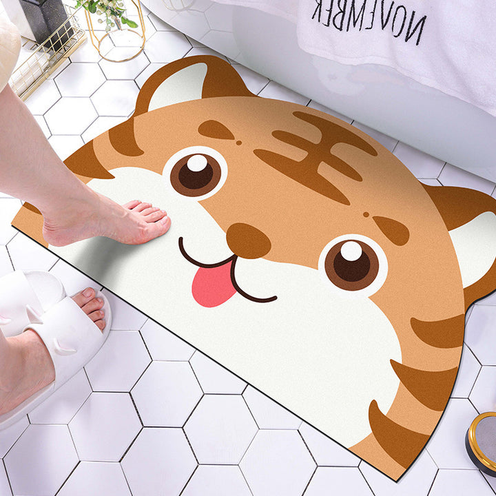 Lion-Themed Plush Bath Mat Kalsten