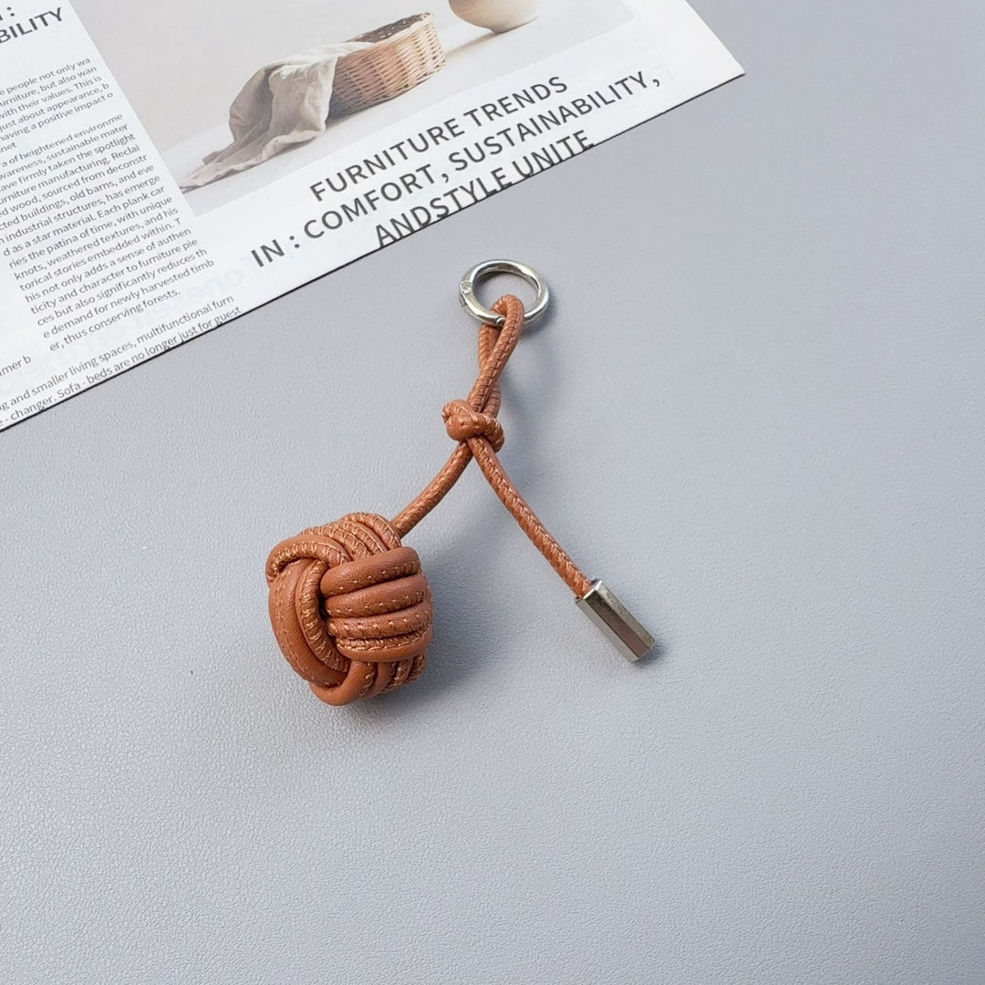 Stylish Knotted Leather Keychain Kalsten