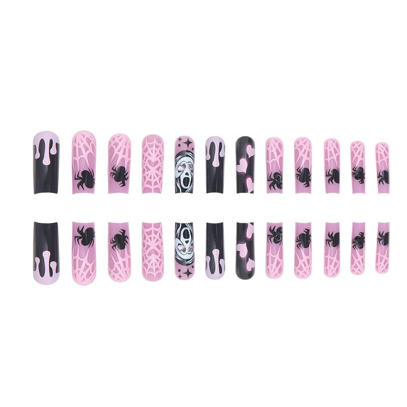 Artistic Halloween-Themed Press-On Nail Art Set Kalsten