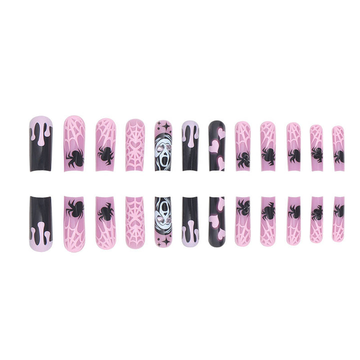 Artistic Halloween-Themed Press-On Nail Art Set Kalsten