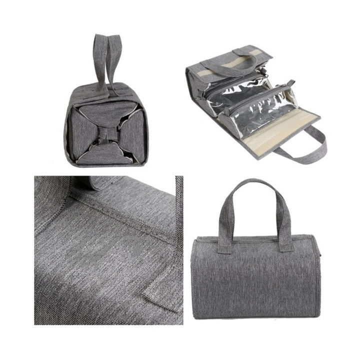 Practical cosmetic organizer bag with transparent compartments Kalsten