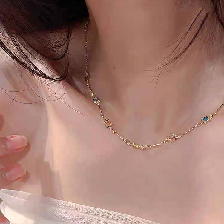 Dainty Colorful Link Necklace Kalsten