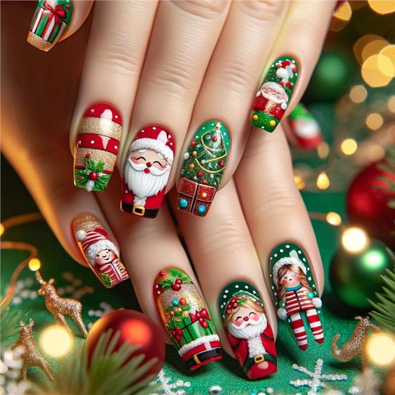 Festive Holiday Nail Art Kalsten