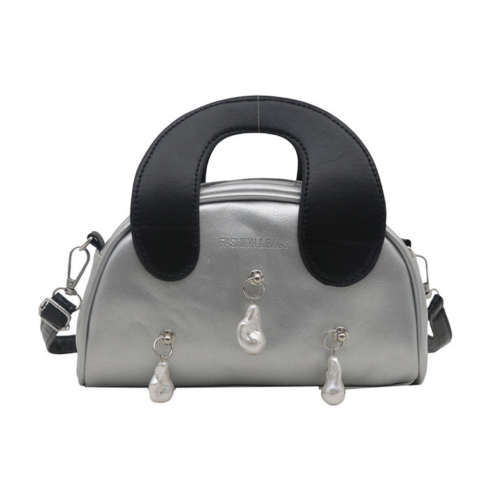 Elegant Pearl-Embellished Handbag