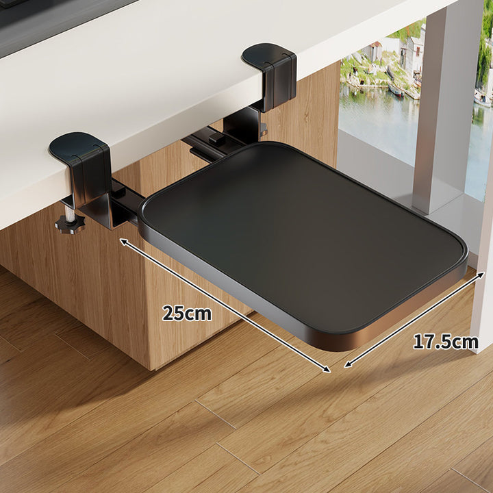 Under-Desk Sliding Ergonomic Keyboard and Mouse Tray with Clamp Mount