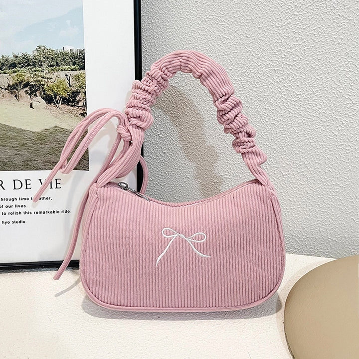 Stylish Corduroy Crossbody Bag