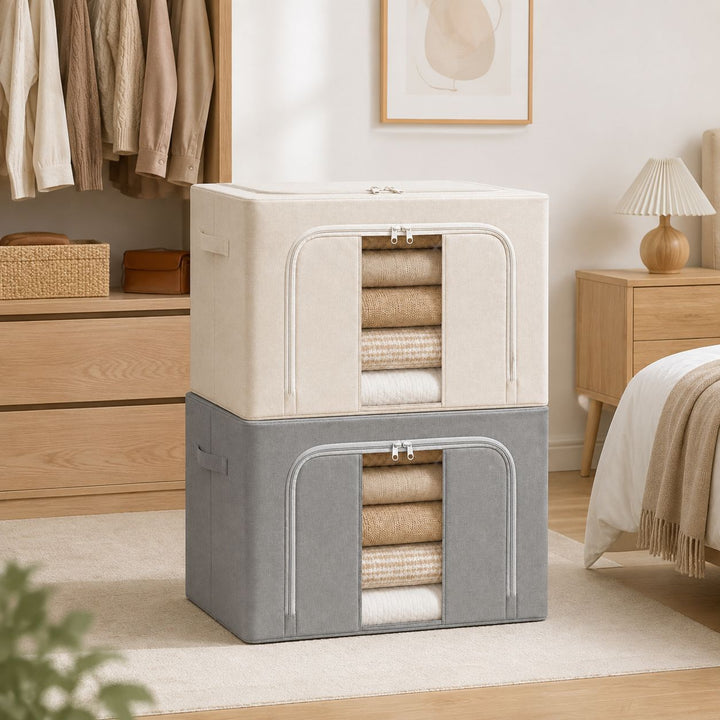 Multi-Functional Soft Fabric Storage Ottoman Kalsten