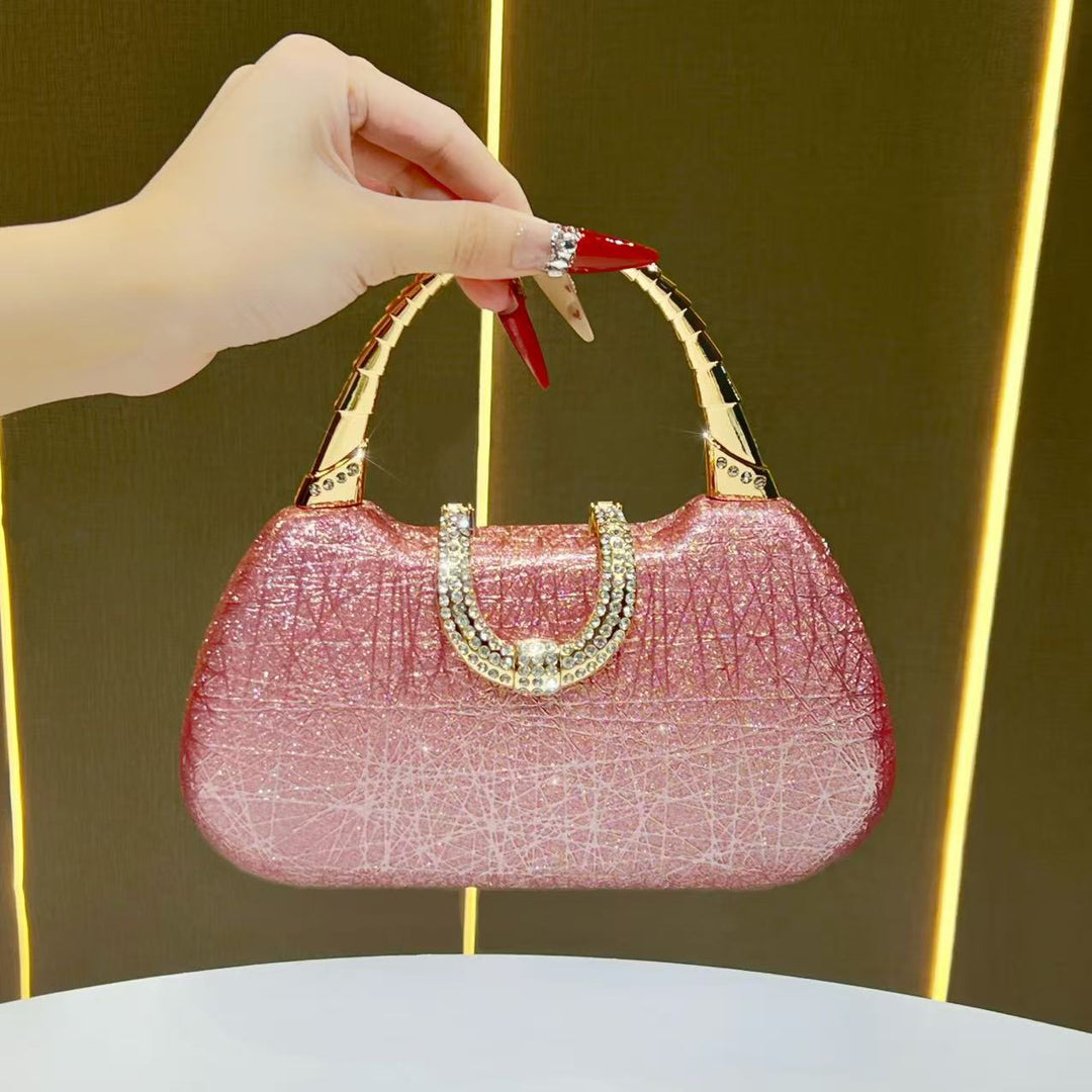 Rhinestone-Detail Evening Handbag