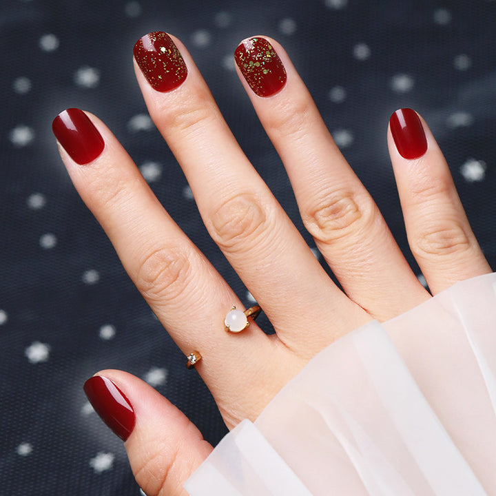 Artistic Glitter Press-On Nails
