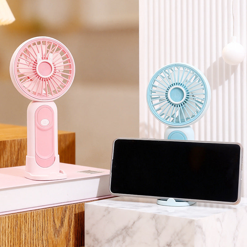 Unisex compact USB handheld fan with removable stand and quiet motor Kalsten