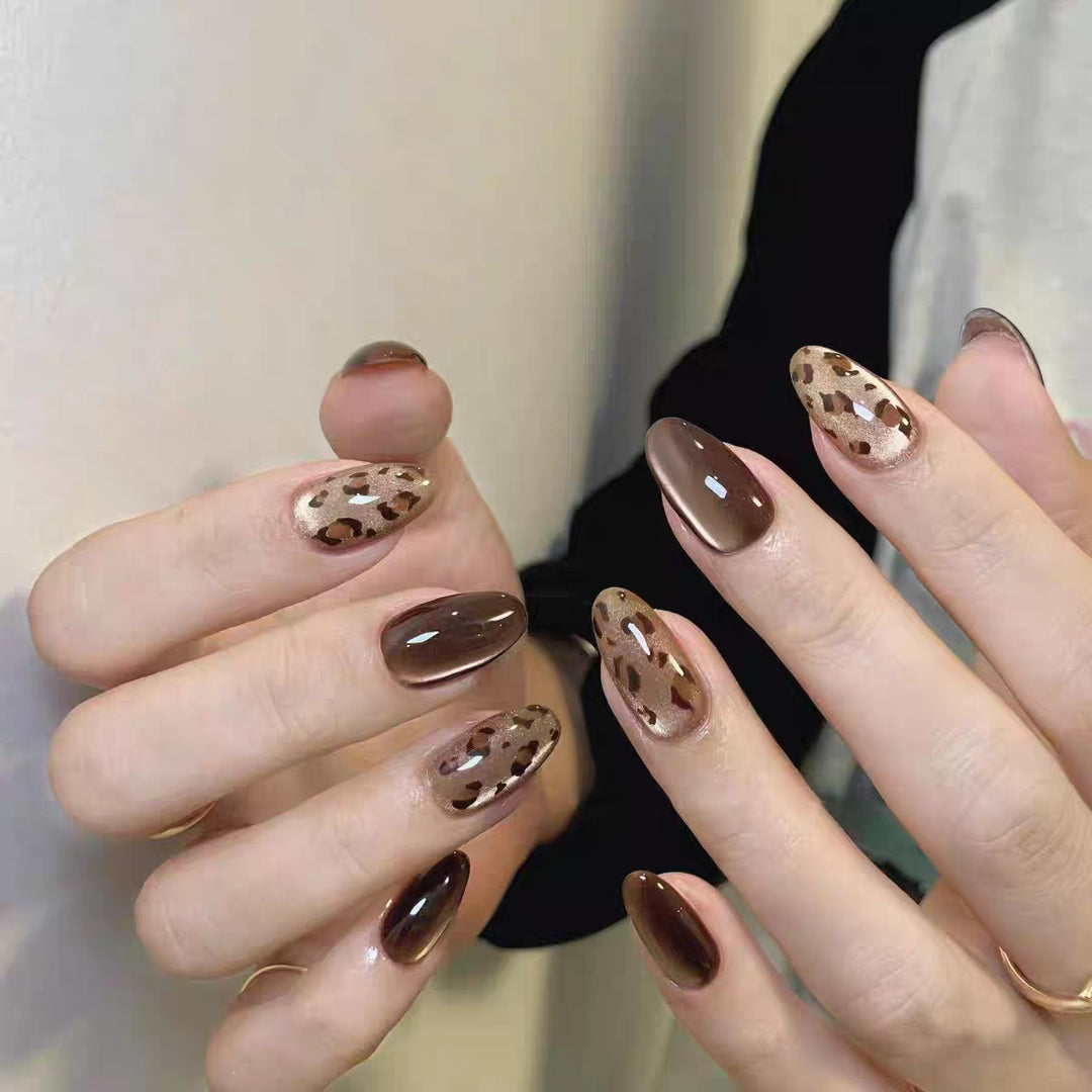 Artificial Nails in Elegant Leopard Pattern Kalsten