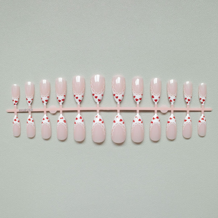 Heart-Accented Acrylic Nail Art Kit