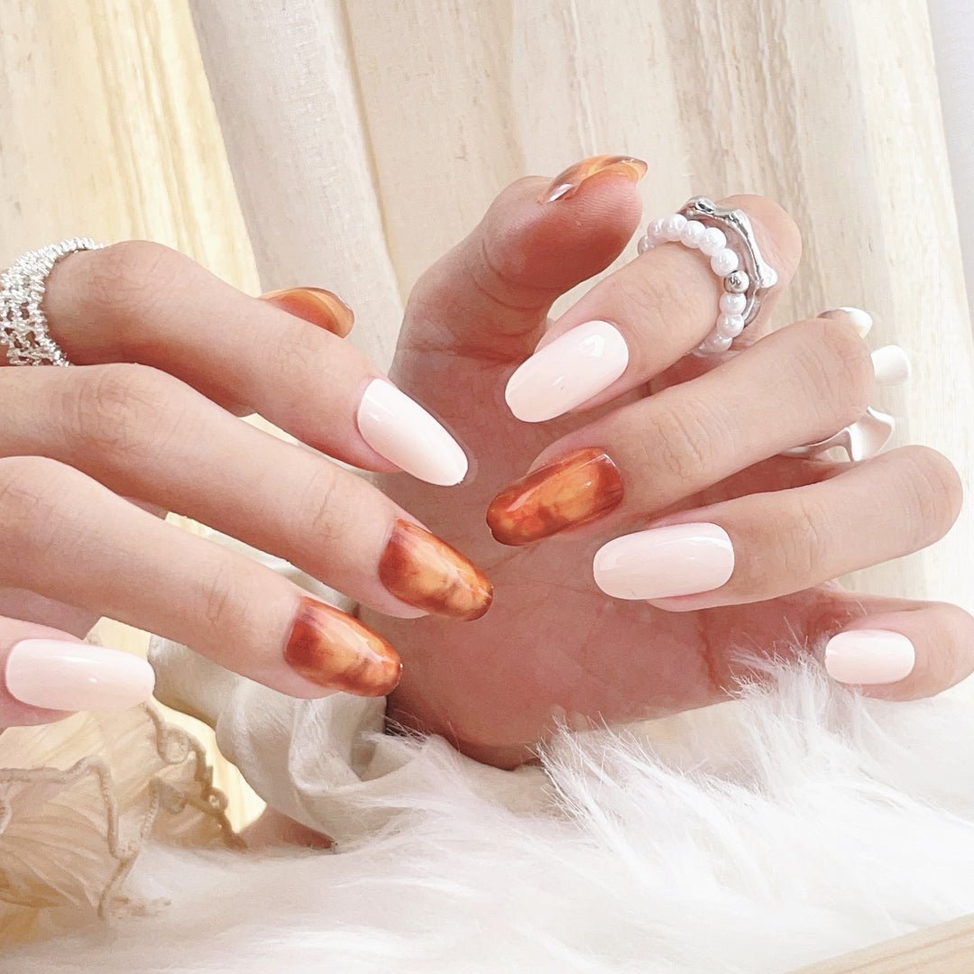 Sophisticated Marble Effect Press-On Nails