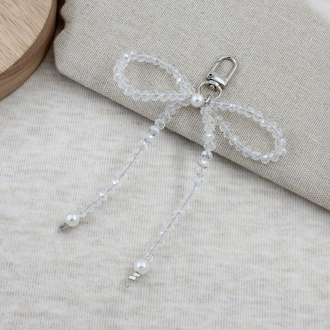 Elegant Beaded Bow Brooch Kalsten