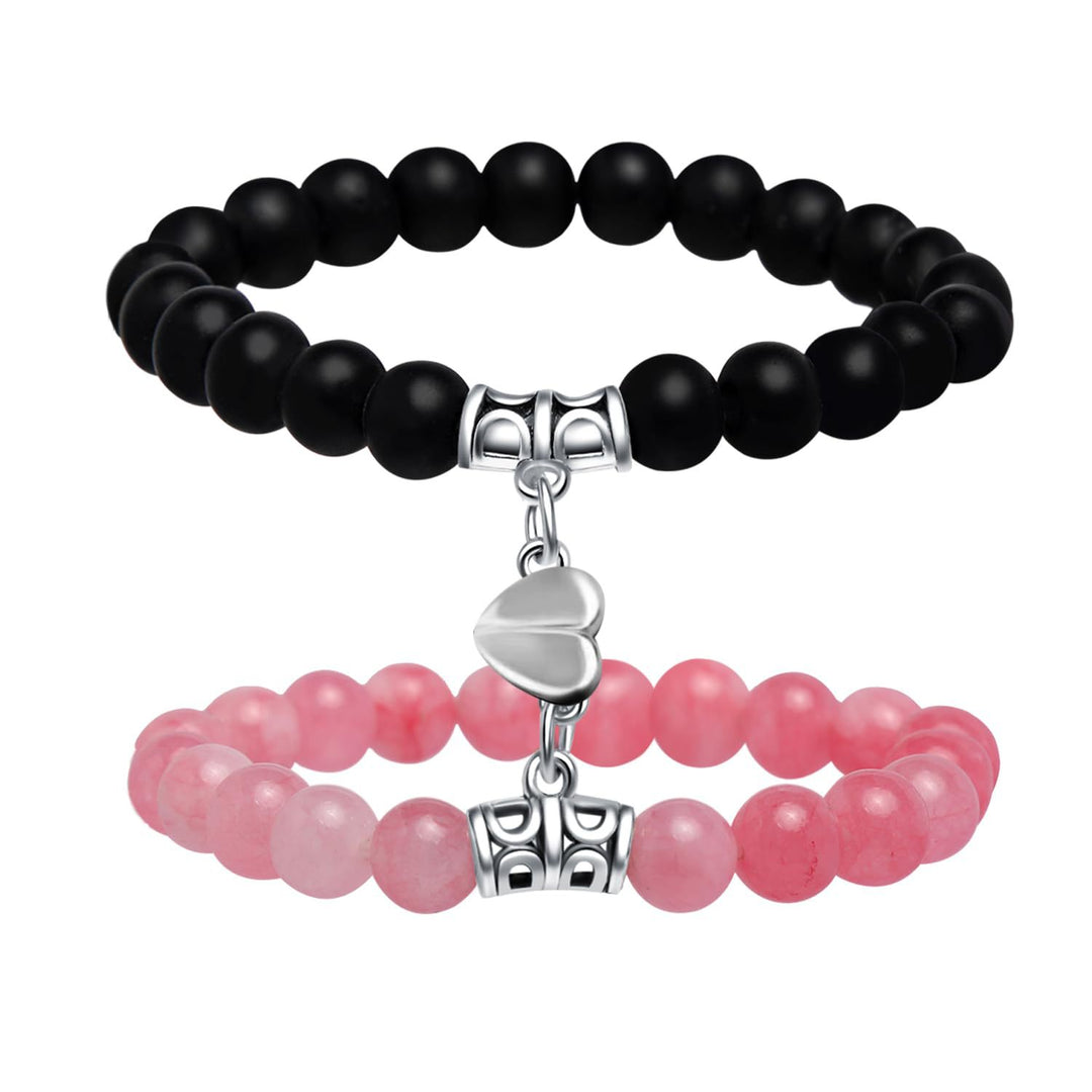 Dual Stone Heart Charm Bracelet Kalsten