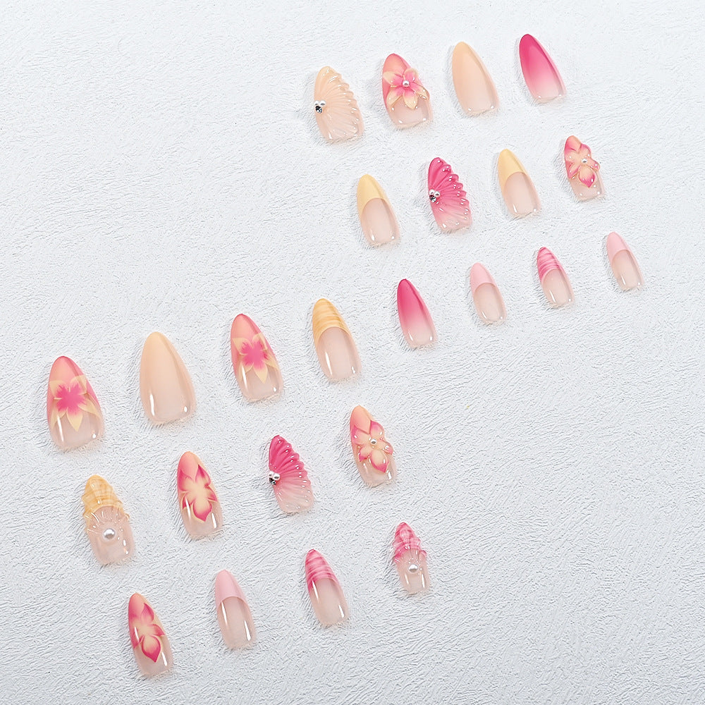 Floral Design Press-On Nail Set