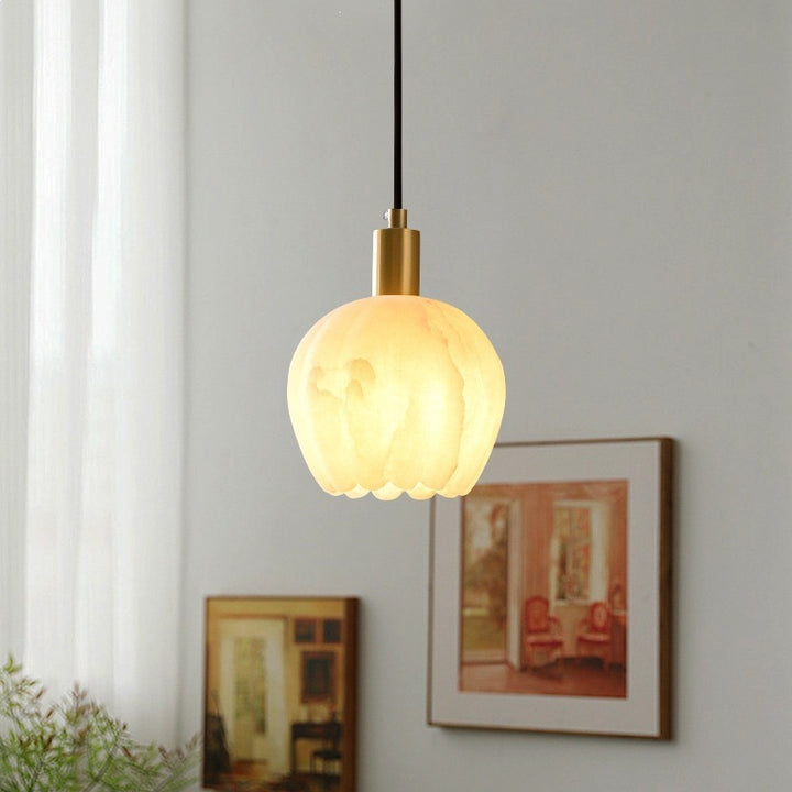 Elegant Alabaster Pendant Light
