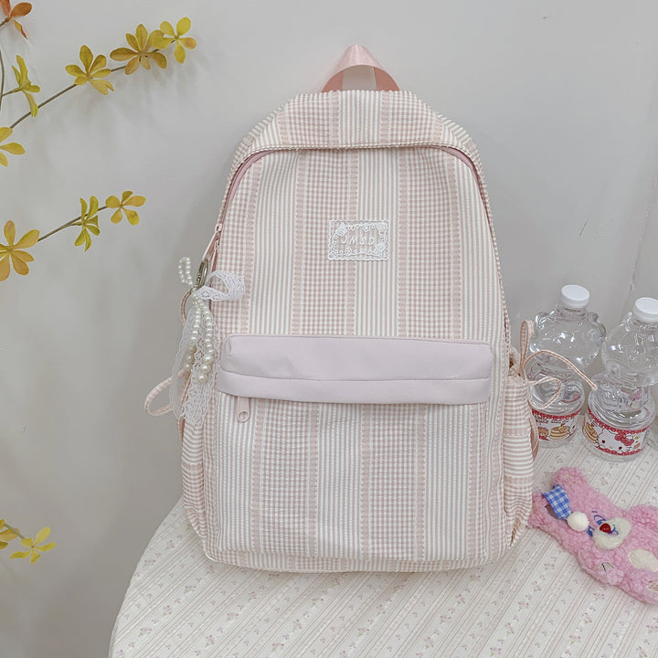 Cute Checked Design Backpack Kalsten