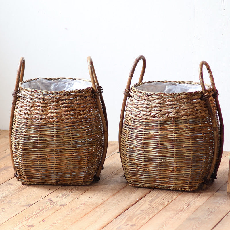 Braided storage basket with practical handles Kalsten