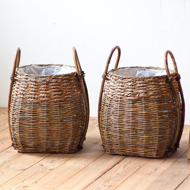 Braided storage basket with practical handles Kalsten