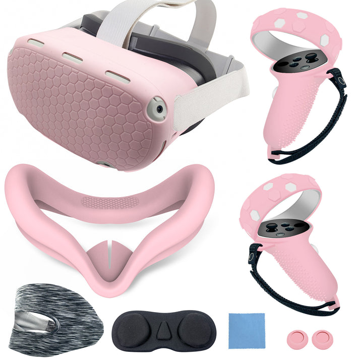 VR headset with ergonomic holding bracket and protective cover Kalsten