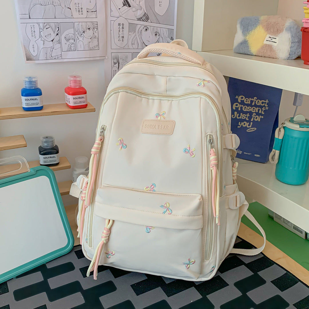 Stylish Embroidered School Backpack Kalsten