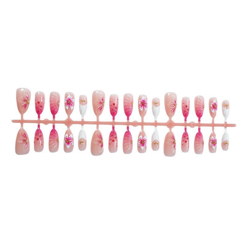 Artificial nails with floral decorations Kalsten
